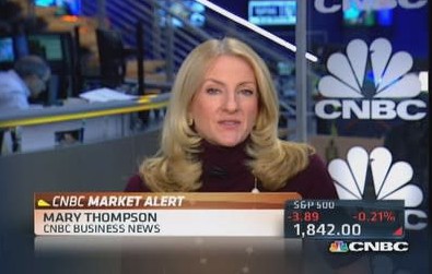 Mary Thompson while working in CNBC as a reporter